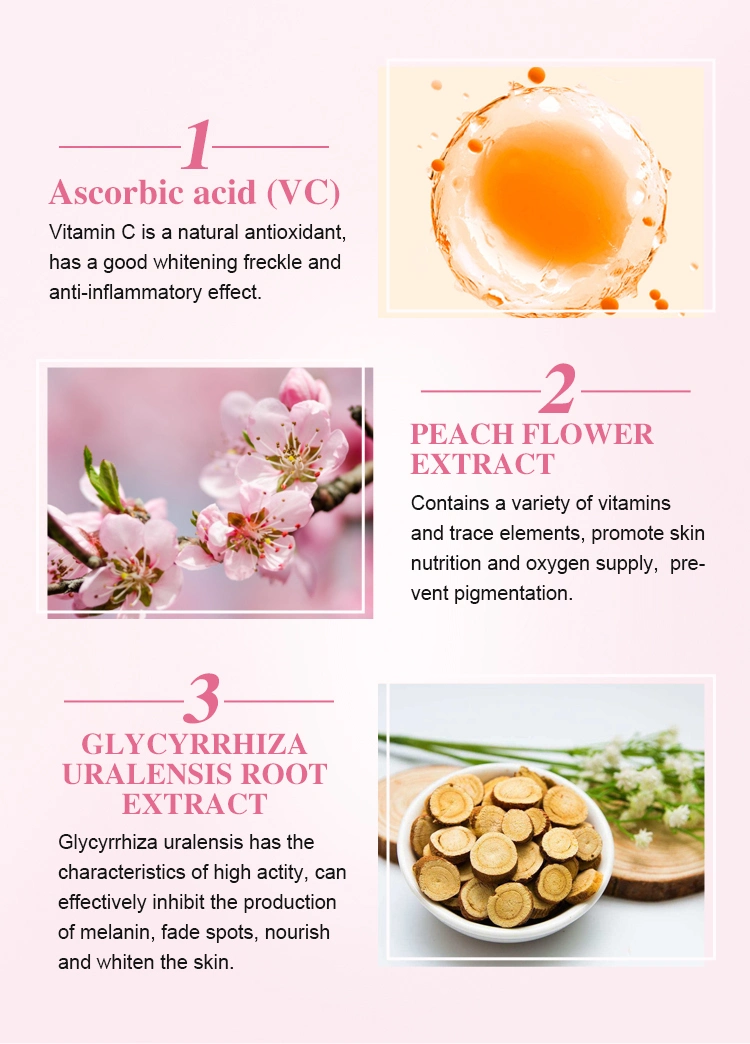 Wholesale Face Care Peach Blossom Brightening Hydrating Beauty Facial Mask for Lady