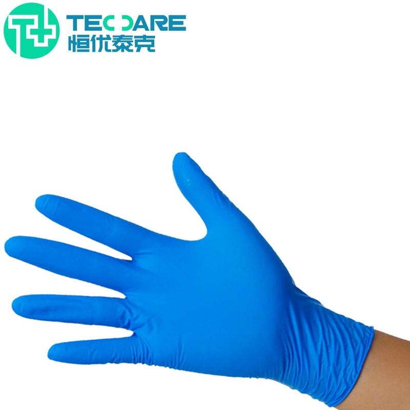 China Wholesale Disposable Safety Protective Powder Free Nitrile Gloves with En374