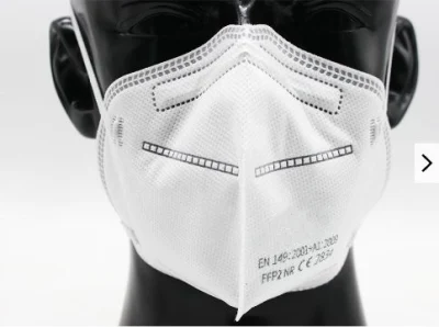 Sangle de tête Masque jetable soufflé par fusion En149 Utilisation industrielle sans valve Tissu non médical 4 plis soufflé par fusion Blanc